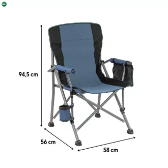 Leziter Comfort karfás horgász szék pohártartóval kék