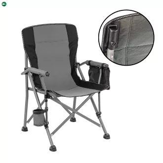   Leziter Comfort Plus karfás horgász szék pohártartóval szürke