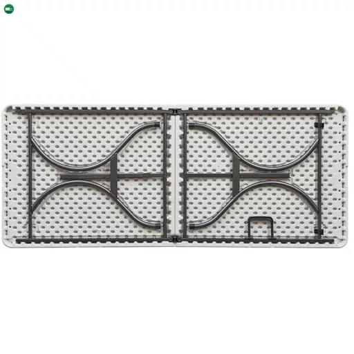 Összecsukható fehér műanyag kerti asztal