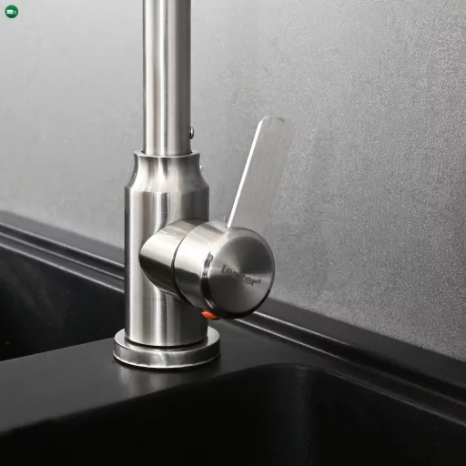 Auri mosogató csaptelep szálcsiszolt