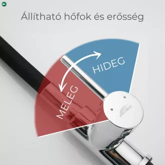   Corin álló mosogató csaptelep flexibilis kifolyócsővel fekete