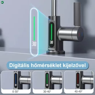   Mara mosogató csaptelep multifunkciós fejjel digitális kijelzővel