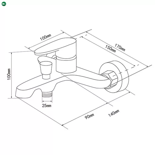 Colly kádtöltő csaptelep