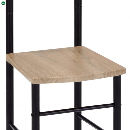 81870 Fekete szobainas sonoma tölgy dekorációval, terhelhetőség 90 kg