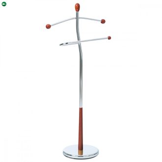   82646 Barna szobainas, tömör gumifa és krómozott fém. Teherbírás 6 kg.