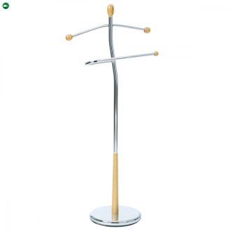   82646 Natúr színű szobainas, tömör gumifa és krómozott fém. Teherbírás 5 kg.