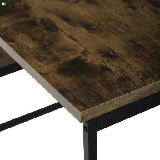 Étkezőgarnitúra 1 asztal +2 pad, asztal mérete 110x60x75, pad mérete 98x30x47, MDF, Öregtölgy színben. Nem víz és Uv álló.