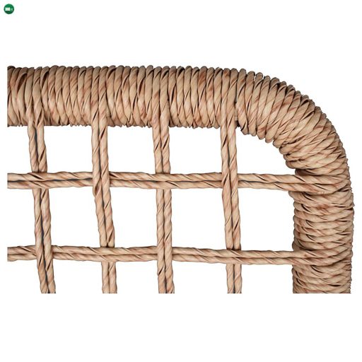 Kerti garnitúra 1+2, asztal 60x60, székek műrattan szín natúr, fém antracit