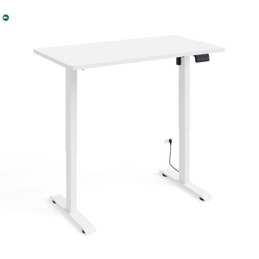 BIMotion iroda/gamer asztal, elektromosan állítható magasság, okos kontroller, matt fehér színben, 120x65