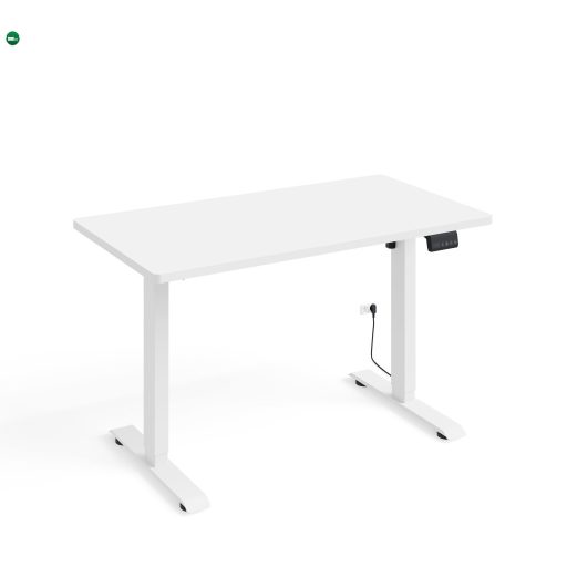 BIMotion iroda/gamer asztal, elektromosan állítható magasság, okos kontroller, matt fehér színben, 120x65