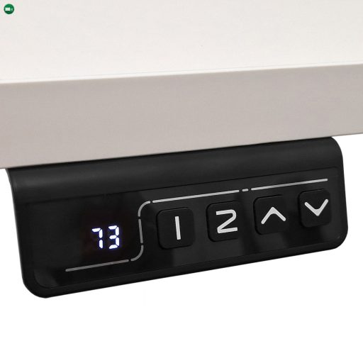 BIMotion iroda/gamer asztal, elektromosan állítható magasság, okos kontroller, matt fehér színben, 120x65