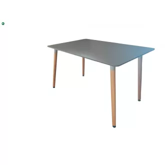   Bitonto Grande Étkezőasztal - Szürke Színben. Mdf Asztallap, Bükkfa Lábak. Méret: 120 X 80 Cm