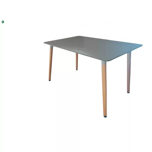 Bitonto Grande Étkezőasztal - Szürke Színben. Mdf Asztallap, Bükkfa Lábak. Méret: 120 X 80 Cm