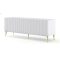 RAVENNA TV ÁLLVÁNY 150 CM, MATT FEHÉR, ARANY LÁBAKKAL RAVENNA B TV STAND 3D