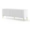 RAVENNA TV ÁLLVÁNY 150 CM, MATT FEHÉR, ARANY LÁBAKKAL RAVENNA B TV STAND 3D