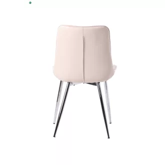 ElegánsÉtkezőszék Bézs Színben Műbőr Kárpittal