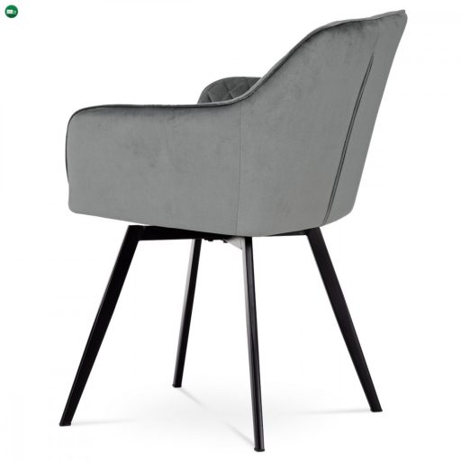 MODERN FORGÓ ÉTKEZŐSZÉK SZÜRKE BÁRSONY KÁRPITTAL DCH-425