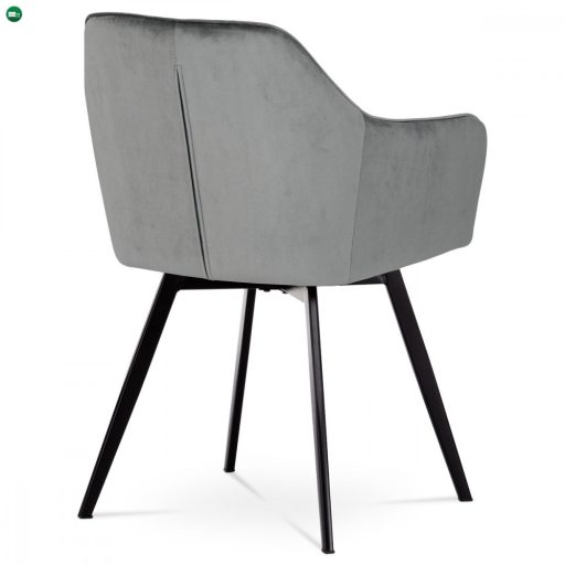 MODERN FORGÓ ÉTKEZŐSZÉK SZÜRKE BÁRSONY KÁRPITTAL DCH-425