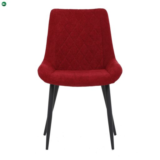 Vörös Szövet Étkezőszék Elegáns Rombuszmintával. DCL-218