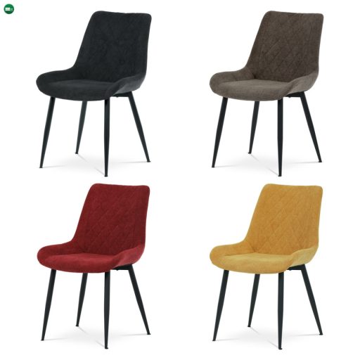Vörös Szövet Étkezőszék Elegáns Rombuszmintával. DCL-218