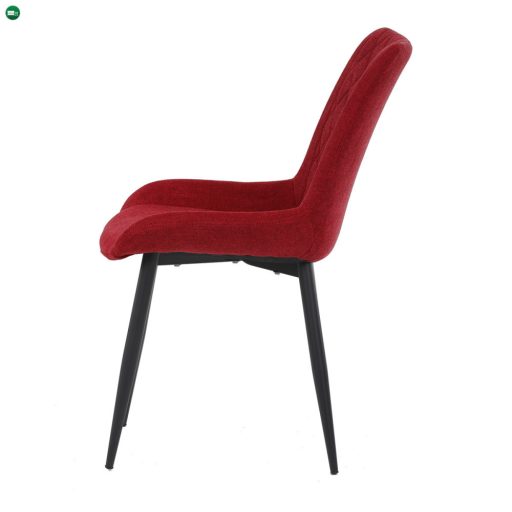 Vörös Szövet Étkezőszék Elegáns Rombuszmintával. DCL-218