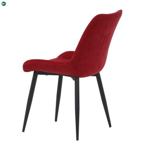 Vörös Szövet Étkezőszék Elegáns Rombuszmintával. DCL-218