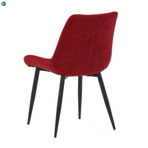 Vörös Szövet Étkezőszék Elegáns Rombuszmintával. DCL-218