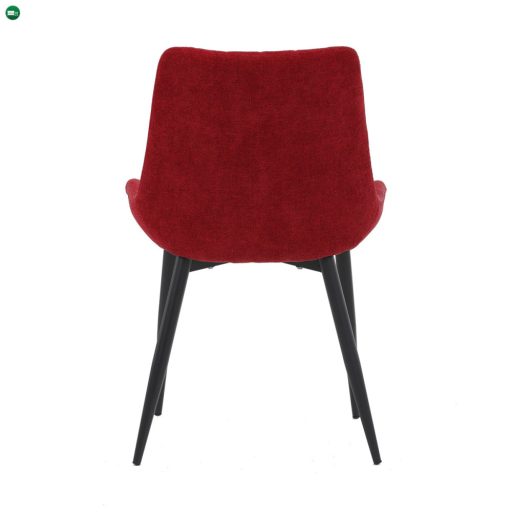 Vörös Szövet Étkezőszék Elegáns Rombuszmintával. DCL-218