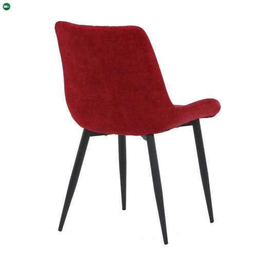 Vörös Szövet Étkezőszék Elegáns Rombuszmintával. DCL-218