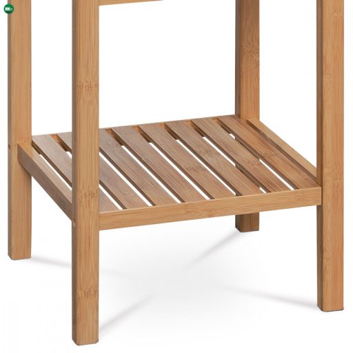 DR-011-5 Polc Tömör Bambuszból Natúr Színben, 3 Rekeszes, Teherbírás: 9 kg.