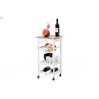   Dr-044 Gurulós Tároló Állvány Kihúzható Polcokkal és Fiókkal. Teherbírás: 15 kg.