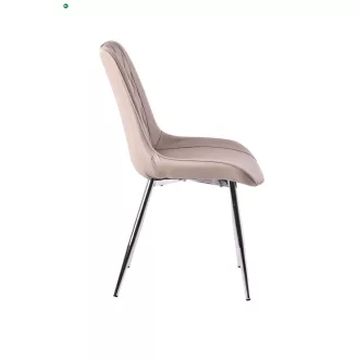 Elegáns Étkezőszék Latte Színben Műbőr Kárpittal