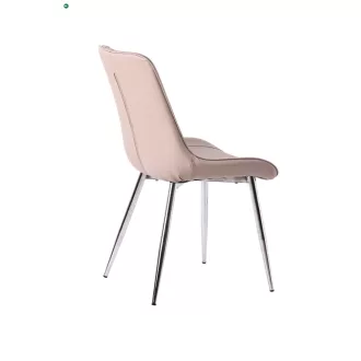 Elegáns Étkezőszék Latte Színben Műbőr Kárpittal