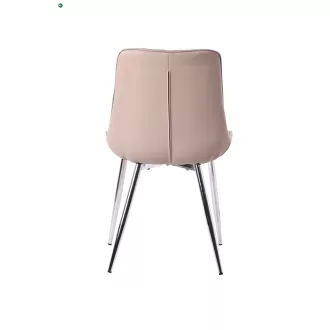 Elegáns Étkezőszék Latte Színben Műbőr Kárpittal
