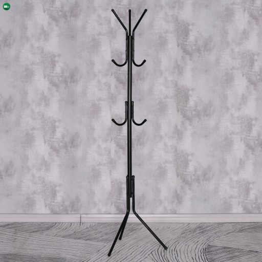Állófogas Fekete Színben. Magasság: 170,5 cm. Teherbírás 6 kg. GD-101