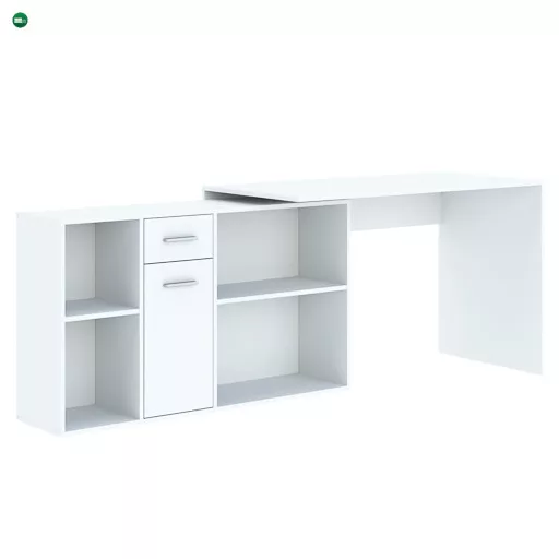 CARROLL íróasztal fehér színben, 120 cm