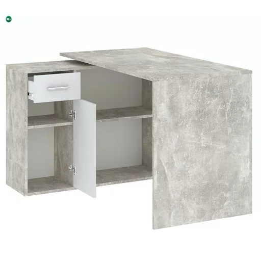 NASH íróasztal beton színben, 120 cm