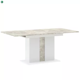 GREYS Étkezőasztal Márvány/Fehér Színben 134 cm