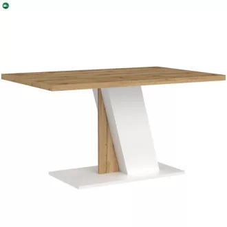 BRISTOL Étkezőasztal Tölgy/Fehér Színben 138 cm