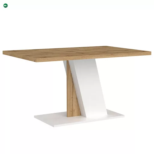 BRISTOL Étkezőasztal Tölgy/Fehér Színben 138 cm