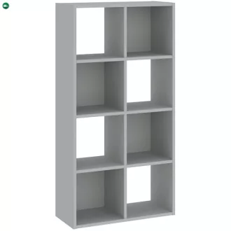 Könyvespolc 8 Rekeszes Szürke Színben CATCHY 61 cm