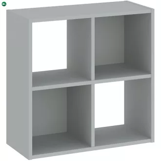 4 Rekeszes Könyvespolc Szürke Színben CATCHY 61,5 cm