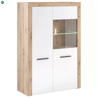 2 Ajtós Szekrény Tölgy/Fehér Színben GAMA 100 cm
