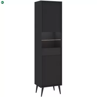 BARCELONA Üveges Vitrin Antracit Színben. 47 cm.