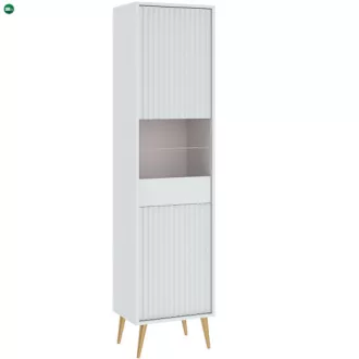 BARCELONA Üveges Vitrin Fehér Színben. 47 cm.