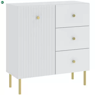 Elegáns komód fehér/arany színben VIENA 91 cm
