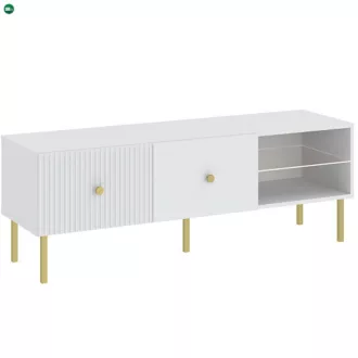 Tv Állvány Fehér Színben. VIENA LOWBOARD 135 cm.