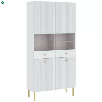 Fehér Színű Vitrin Üveg Betéttel. VIENA 91 cm.
