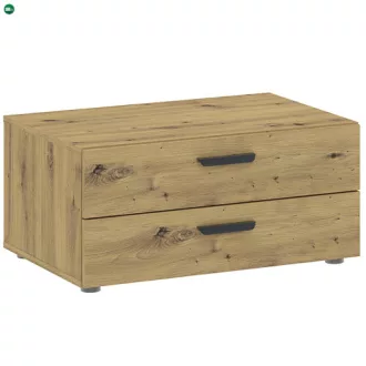 BASIC TWO komód tölgy színben, 74 cm, 2S