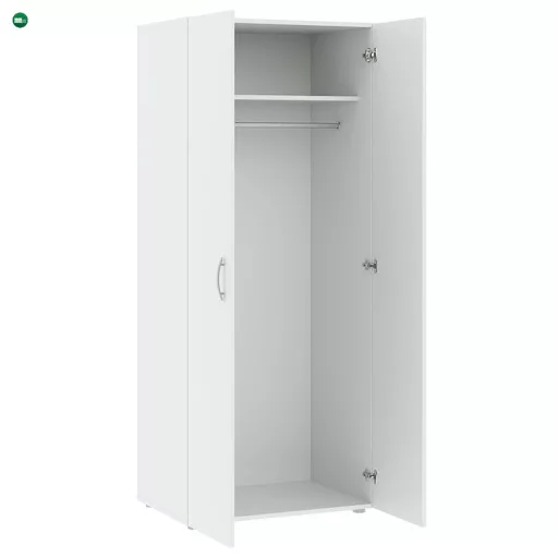 BASIC Ruhásszekrény Fehér Színben 74 cm 2D
